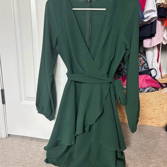 Amazon Deep Green Long Sleeve Dress - Picture 5 of 6